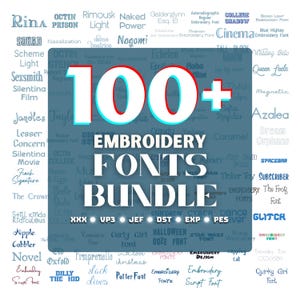 Whole Shop Embroidery Fonts, 100 + Font MEGA BUNDLE, 9 Sizes Machine Embroidery Fonts, Alphabet Embroidery, Pes Dst Exp Vp3 Jef Xxx Files