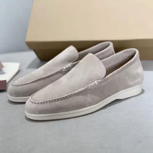 Unisex Suede Loafers – Handmade Italian Slip-On Mules for Men & Women – Luxury Flat Shoes | The Loafer Atelier