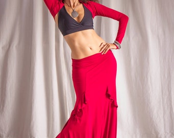 Flamenco Diva Bellydance Skirt in Rayon Lycra