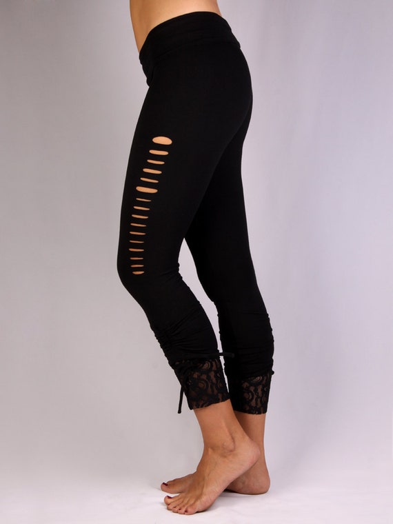 Slash Leggings in Rayon Lycra Dance Wear, Yoga Wear, Active Wear, Casual  Wear 