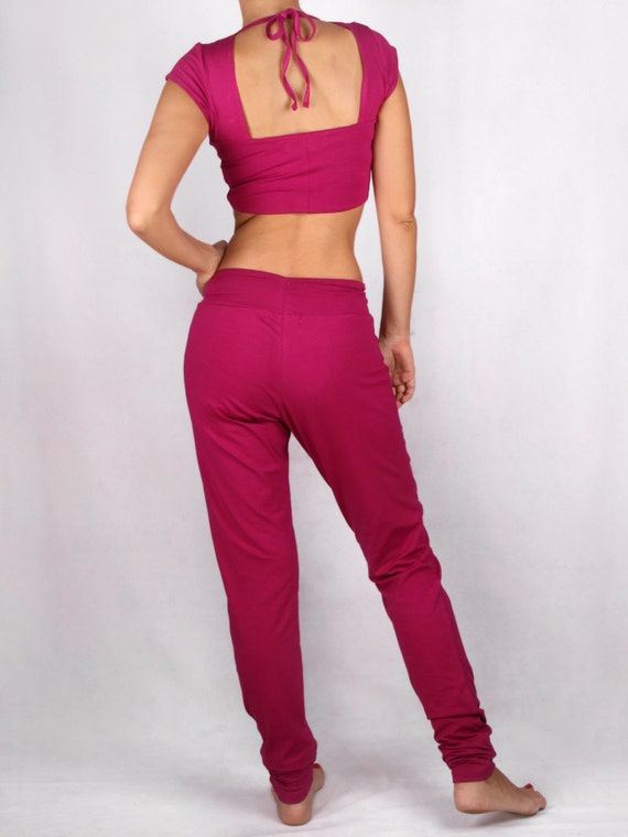 Churidar Pants in Cotton Lycra FUCHSIA Dance Wear Yoga Wear Active Wear Casual Wear Etsy UK