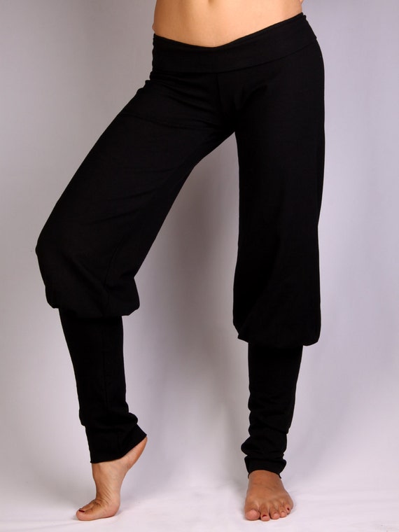 Black Punjab Pants in Rayon Lycra Dance Wear, Yoga Wear, Active Wear,  Casual Wear 