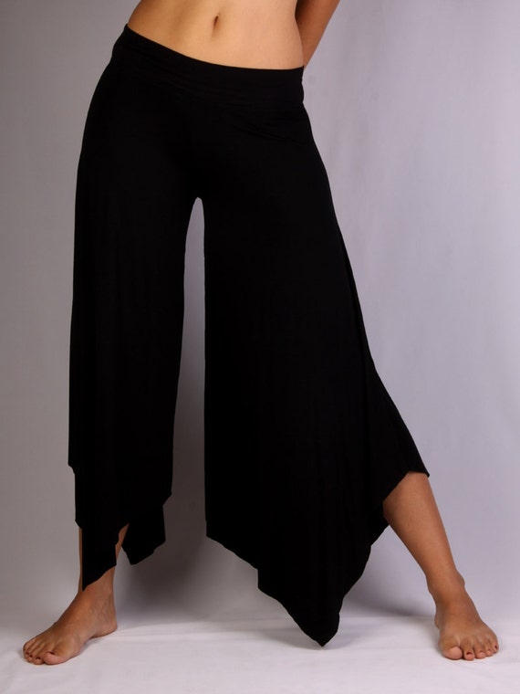 Point Wide Leg Pants in Rayon Lycra 