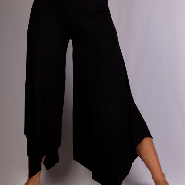 Point Wide Leg Pants in  Rayon Lycra - Dance wear, Yoga wear, Active wear, Casual wear