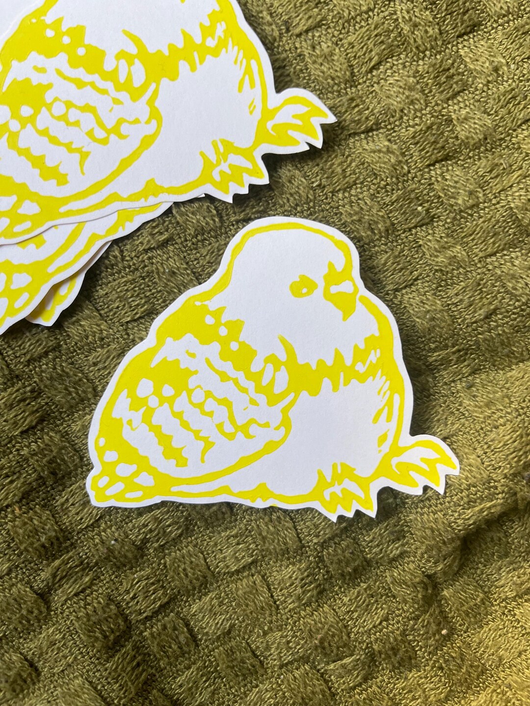 Handprinted Pigeon Sticker - Etsy