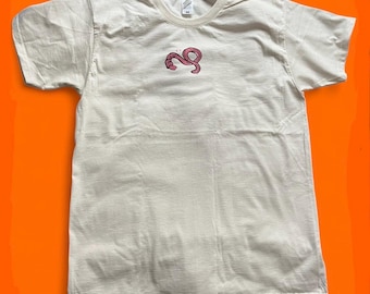Hand-printed linocut Worm T-shirt