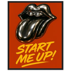 Decorazione murale ispirata a "Start Me Up" dei Rolling Stones - Decorazione per la sala musica