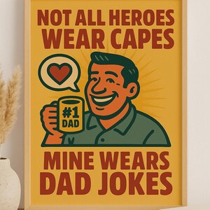 Funny Father’s Day Poster - Retro Printable Gift for Dad | Vintage Comic Style Father’s Day Printable | Printable Father’s Day Art