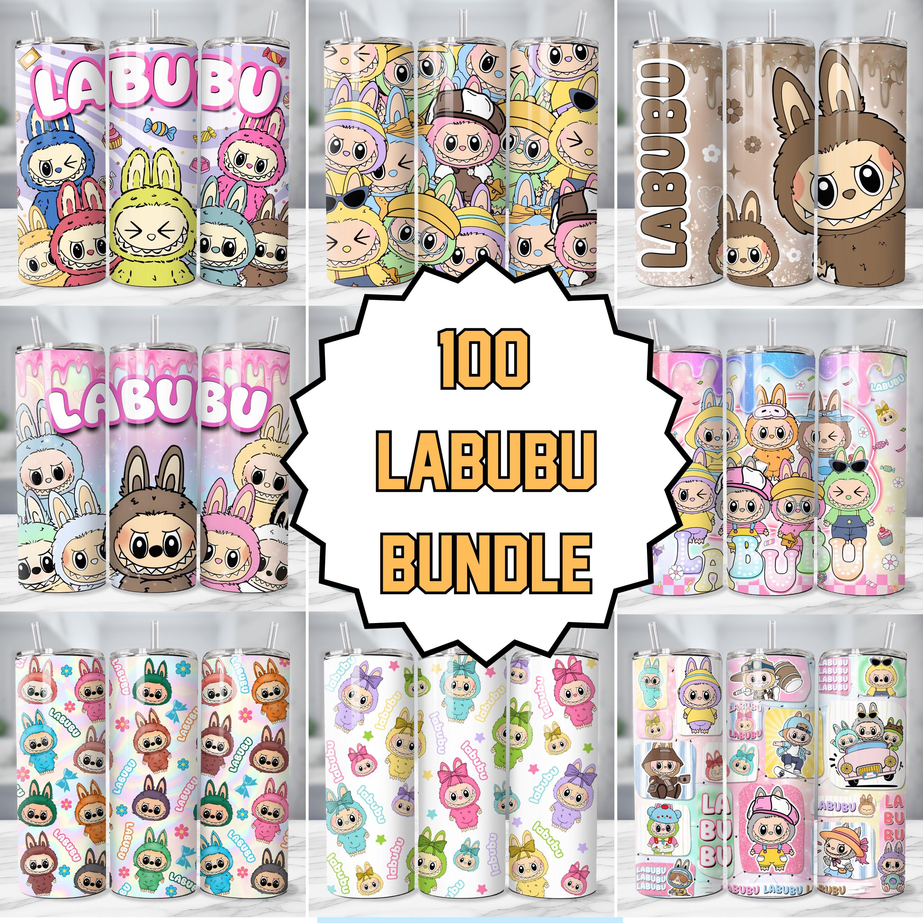 Cute La-bu-bu Tumbler Wraps – 20oz PNG Bundle for Sublimation, Ka-wai Cartoon Cup Wrap for Kids Gift