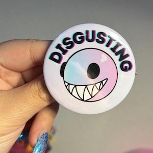 ¡Qué asco! Botón decorativo de meme de burbujas TADC