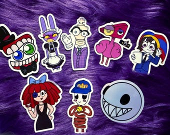 Digital Circus Waterproof Stickers