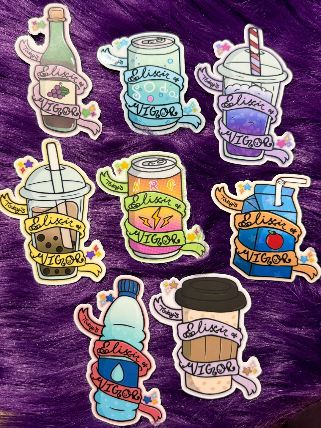 Elixir Brew Sticker Elixir of Vigor Nerdy Drink Stickers - Waterproof Decals - Etsy