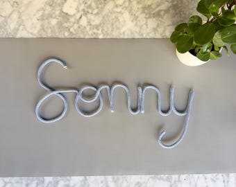 Personalized Knit Wire Name Sign – X-Large, Custom Nursery & Kids Room Décor