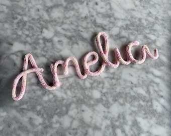 Personalized Knit Wire Name Sign – Medium, Custom Nursery & Kids Room Décor