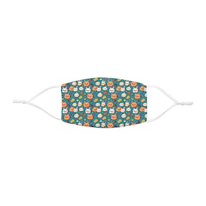 Colorful Cat Face Mask, Cute Animal Mask, Snug-Fit Polyester Face Cover, Fun Mask for Cat Lovers, Unique Gifts for Holidays