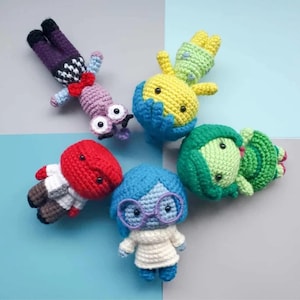 Amigurumi Inside Out Crochet Pattern | Crochet Inside Out Crew Pattern | Inside Out Amigurumi | Emotions Crochet Pattern | PDF