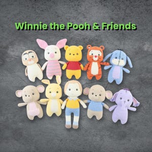 9in1 Winnie the Pooh Crochet Pattern | Amigurumi Winnie the Pooh | Pooh Bear Crochet Pattern | Crochet Winnie | Piglet + Eeyore + 8 Others