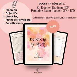 Planner d'esame digitale bilingue FR/EN: potenzia la tua preparazione!