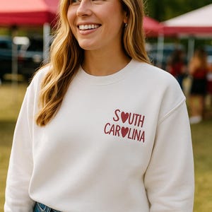 Embroidered Comfort Colors South Carolina Sweatshirt