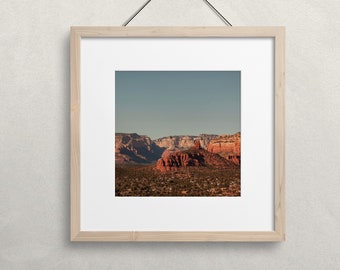 Sedona Red Rocks Landscape Print - Southwestern Arizona Wall Art, Desert Landscape Photo, Fine Art Home Decor, Desert Theme Decor