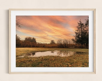 Hamptons Sunset Landscape Print - East Hamptons Scenic Photo, Large Wall Art, Picturesque Home Decor, Artistic Hamptons Photography