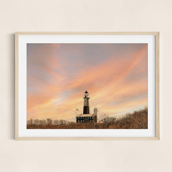 Montauk Lighthouse Printable, Digital Download, Long Island Artwork, Lighthouse Print, East Coast Photo, Hamptons Wall Art, New York Art