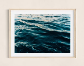 Ocean Photo, Digital Download, Blue Ocean Photo, Coastal Art, Beach House Decor, Printable Ocean Photo, Water Reflection, Ocean Wave Photo