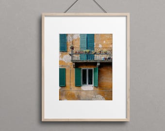 Italian Shutters, Printable, Italy Photos, Sienna Italy Photography, Italy Wall Art, Italy Print Art, Colorful Italian Homes, Home Decor