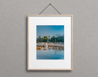 Echo Park Lake Photo, Digital Download, Swan Paddle Boats, Los Angeles Print, Hipster Print, Wall Art, Home Decor, Lake Photo, Bestseller