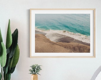 Malibu Aerial Beach Print - California Coast Wall Art, Coastal Beach Photography, Stunning Beach and Coastal Wall Prints for Home Decor