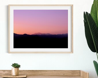 Joshua Tree Photo, Digital Download,  Pink Sunset, Joshua Tree Landscape, California Photo, Pink Sunset Photo, Printable, Home Decor,