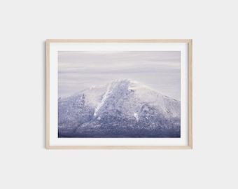 Impression hivernale de Whiteface Mountain : oeuvre d'art murale Adirondack Lodge