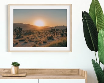 Joshua Tree Photo, Printable, Boho Decor, California Wall Art, Desert Sunset, California Photo, Joshua Tree Sunset, Joshua Tree Art