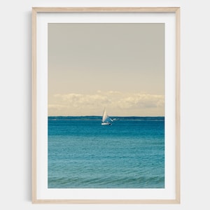 Coastal Sailboat Print: Martha&#39;s Vineyard Nautical Wall Art