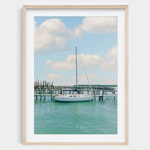 Sailboat Harbor Print: Serene Coastal Nautical Photography