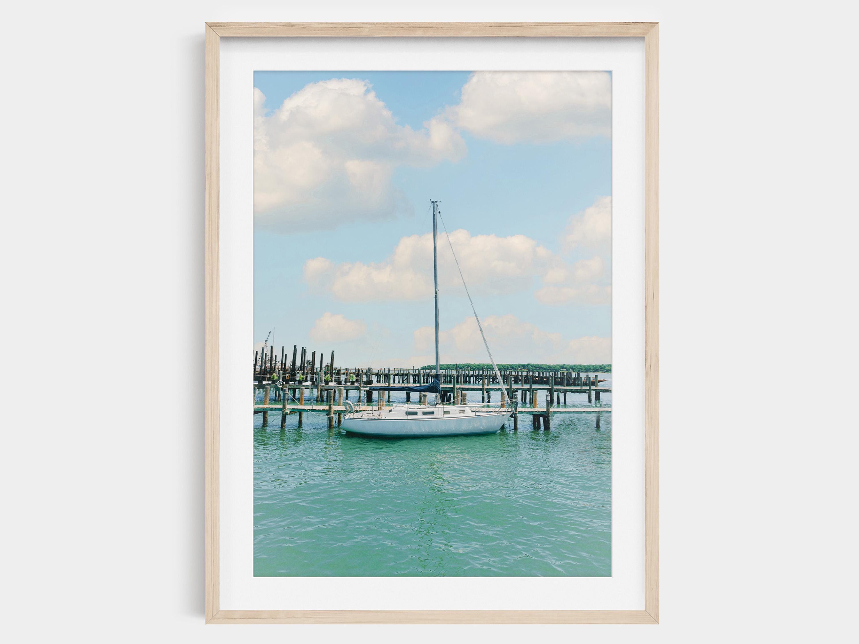 Sailboat Harbor Print: Serene Coastal Nautical Photography