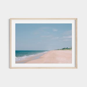 Minimalist Hamptons Beach Print: Serene Coastal Wall Art