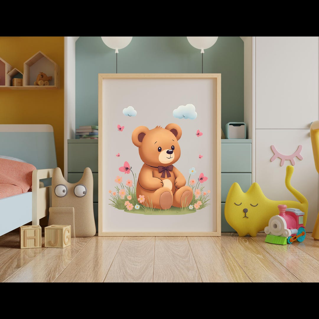 5 Teddy Bear Clipart | Nursery Animal Clip Art | Cute Baby Bear ...