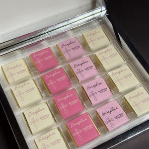 Personalized Baptism Chocolate Favors, Baptism Chocolate Box, Baby Shower Chocolate Favors, Welcome Baby Shower Gift, Baptism Boy Girl Favor