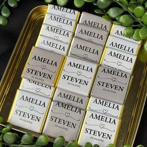 Chocolate Gifts for Wedding, Adult Birthday Favors, Personalized Chocolate Favors, Baby Shower Favors, Custom Wedding Chocolate