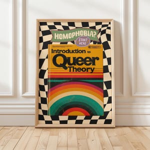 Introduction to Queer Theory — Digital Art Print, Retro LGBTQ Poster, Pride Wall Art, Funny Queer Wall Art, LGBT Pride Wall Art