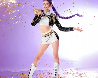 Golden Rumi Cosplay Costume, K-pop Demon Hunters Outfit, Rumi Cosplay, Cosplay Costume, Halloween Costume Huntrix Fan, Halloween Gift