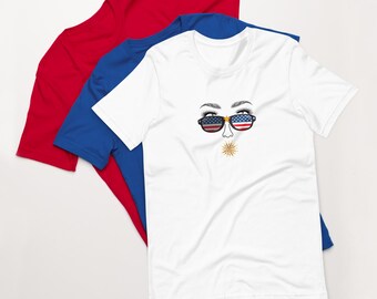 Red White & Blue Tee/Shades/Unisex t-shirt
