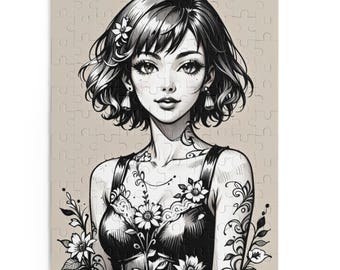 Chic Elegance: Short-Haired Beauty Puzzle&quot;