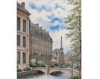 Charming Cityscape Puzzle for Relaxation, 120-Piece, 252-Piece, 500-Piece, Gift for Puzzle Lovers, Scenic Home Décor, Mindful Activity