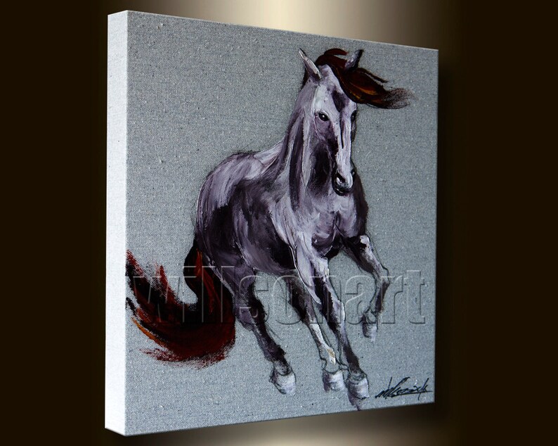 Horse Painting Textured Palette Knife Contemporary Modern Etsy
