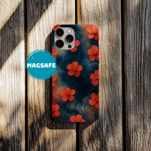Floral Magnetic Phone Case | Tough Cover, iPhone Accessories, Flower Design, Protective Case, Gift Ideas