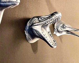 3-Pack Marine Dinosaur Stl Bundle – Mosasaurus, Plesiosaurus & Ichthyosaurus – HQ Detail - Sliding Wall-Mount 3D Print Models - SUPPORT FREE