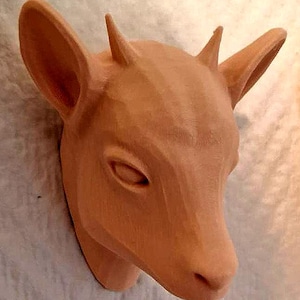 Baby Goat 3D Wall Art STL – Printable Animal Head for Nursery or Kids Room | UniMount System | Digital Download