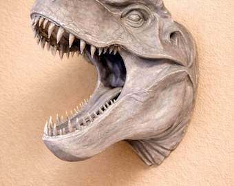 T-Rex Head Bust STL File – Support-Free Dinosaur Wall Mount